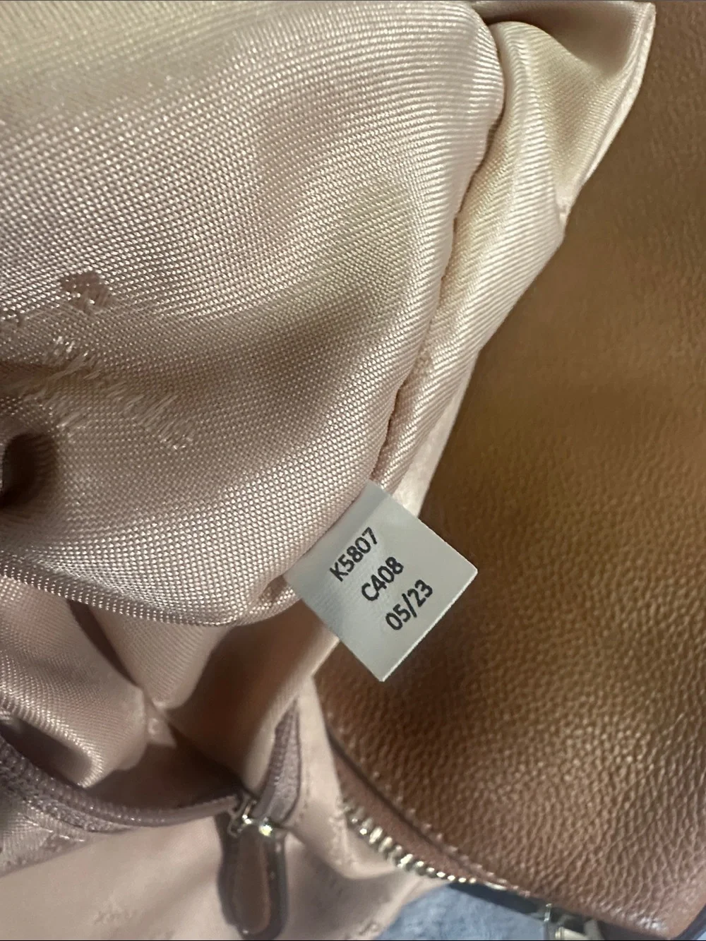 kate spade Brown Pebbled Leather Crossbody with Striped Strap